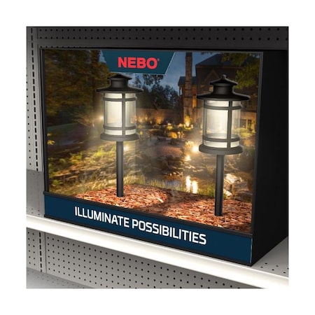 Retail First 18 in. H X 24 in. W Black Nebo light display box Display Shelf Metal 1000-000011
